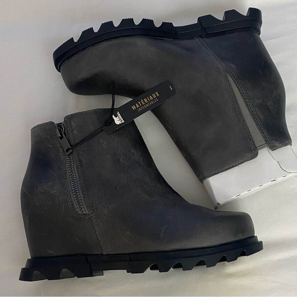 NWB Sorel Women’s Joan Of Arctic Quarry Wedge lll Zip Boot Size 7. - Picture 8 of 11